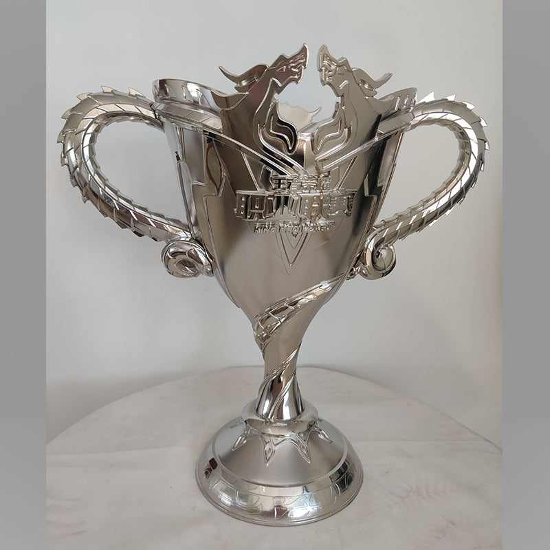 Honor of Kings trophies,Silver Dragon Trophy,esports tournament trophies, custom game trophies, trophy factory, trophy manufacturer, trophy wholesale, custom metal trophies, trophies, trophy customization, trophy ordering.